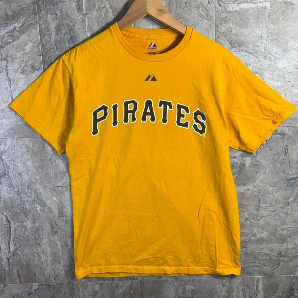 Majestic Roberto Clemente Jersey Shirt-Gold/Yellow-Mens M-MLB-Pirates-#21